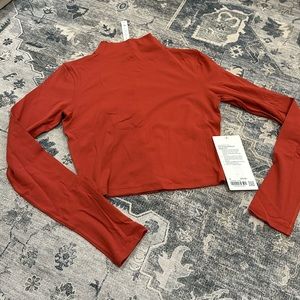 NWT lulu align cropped mock neck